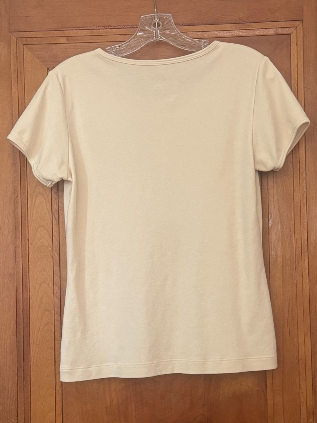 Fair Indigo Luxe 100% Organic Cotton Jewel Neck Tee — image 3 of 4